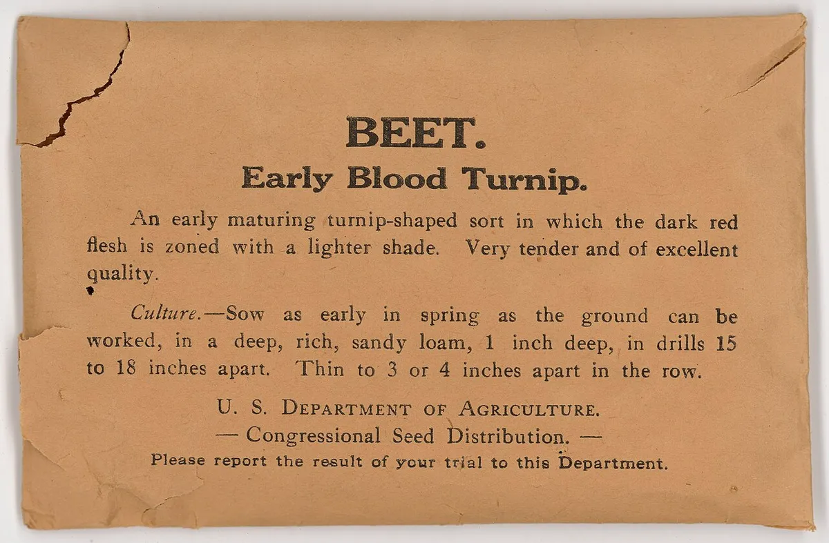 A historic beet seed packet.