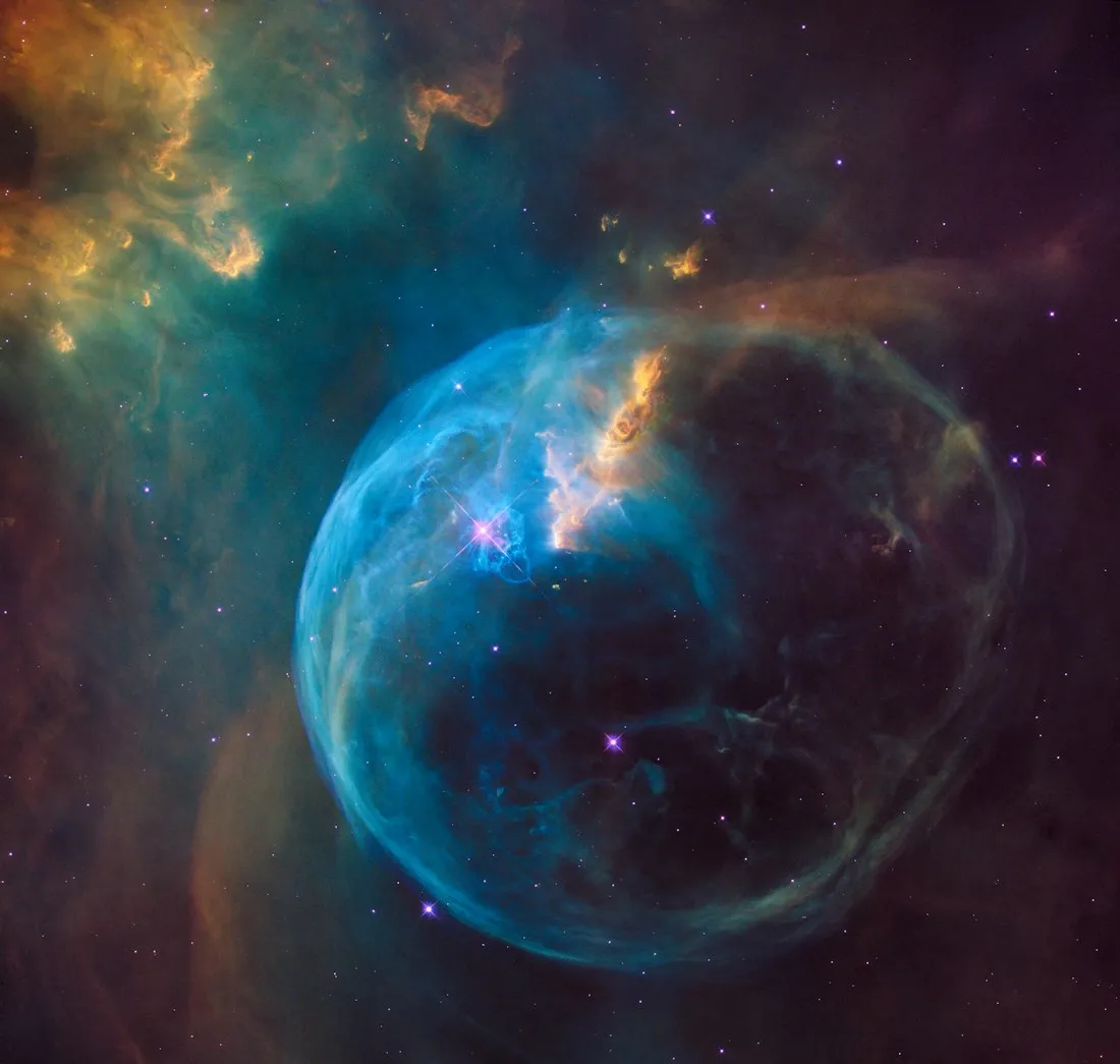 A colourful nebula, used as an illustrative astronomy photograph